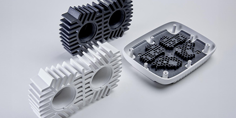 Illustration of various polycarbonate components.