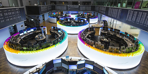 View of the Frankfurt Stock Exchange.