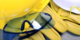 Protective glasses and gloves