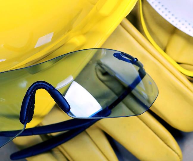 Protective glasses and gloves